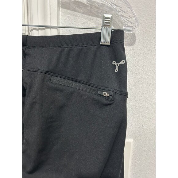 Trayl Black Athletic Cycling Joggers Reflective Detail Zipped Ankle Cuffs Sz Med - Picture 5 of 10